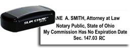 (1444) Pre-Inked Pocket Attorney Name Stamp