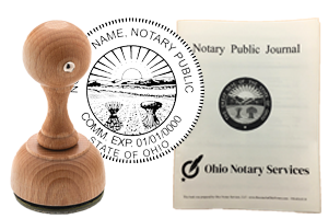 The best notary stamp bundle for the state of Ohio! Our stamp bundle includes: Custom Rubber Stamp and Notary Journal. Compliant with 2019 Notary laws, Secretary of Sate compliant, fast shipping