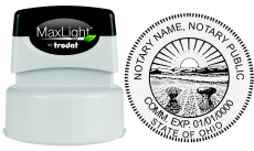 AB-XL535 - MaxLight XL-535 Ohio Notary Custom Pre-inked Stamp