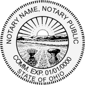 (EOS-R40) Ohio Notary Custom Pre-inked Stamp