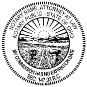 Ohio Attorney Notary Custom Pre-Inked Stamp & Notary Seal