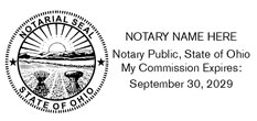 E-OH-NOTARY-1 - Electronic Notary Seal/Stamp - Ohio Rectangle 