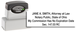 AB-XL115-ATT - XL-115 Pre-Inked Attorney Name Stamp
